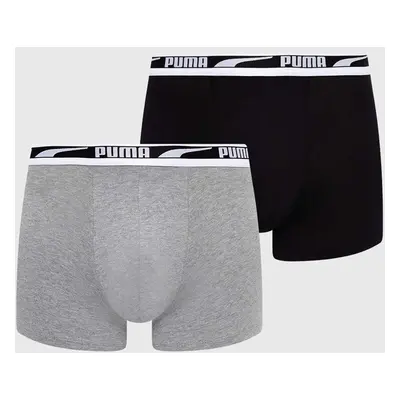 Boxerky Puma 2-pack pánské, šedá barva, 938325