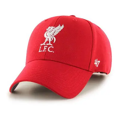 Čepice 47brand Liverpool FC červená barva, s aplikací, EPL-MVP04WBV-RDB