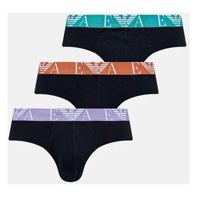 Spodní prádlo Emporio Armani Underwear 3-pack tmavomodrá barva, EM000258 AF10778