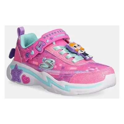 Dětské sneakers boty Skechers SNUGGLE SNEAKS růžová barva, 302214L