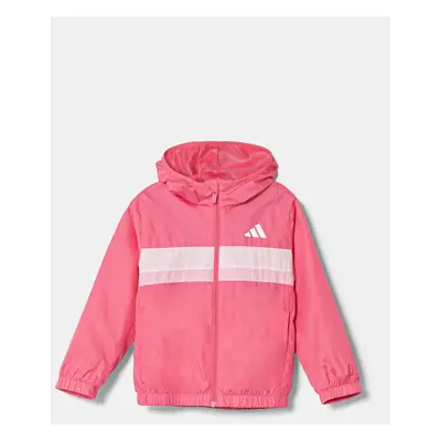 Dětská bunda adidas růžová barva, JD0023