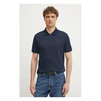 Bavlněné polo tričko Calvin Klein černá barva, K10K112754