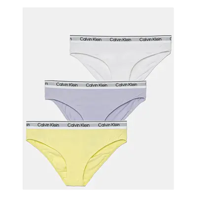 Dětské kalhotky Calvin Klein Underwear 3-pack fialová barva, G80G800728