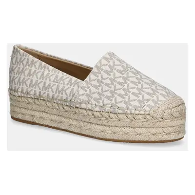 Espadrilky MICHAEL Michael Kors Lynn béžová barva, na platformě, 40S5LYFP1B.150