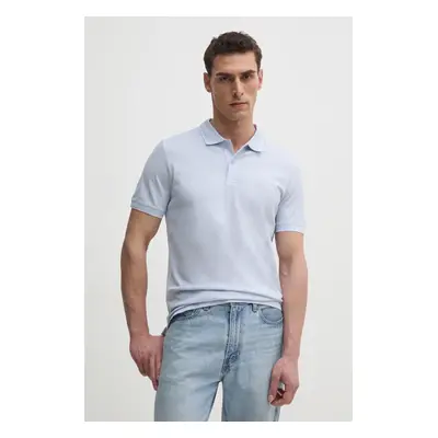 Bavlněné polo tričko Calvin Klein modrá barva, K10K114475