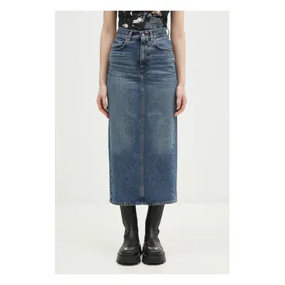 Bavlněná džínová sukně Fiorucci Denim Midi tmavomodrá barva, midi, pouzdrová, W01FPDSK176DN01DN0