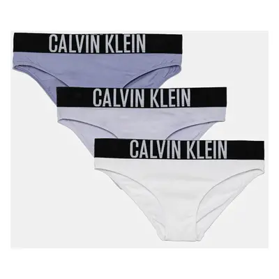 Dětské kalhotky Calvin Klein Underwear 3-pack fialová barva, G80G800730