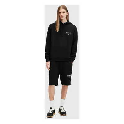 Bavlněné šortky AllSaints UNDRGRND SWEATSHORT černá barva, M002TC