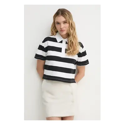 Polo tričko Dkny černá barva, DJ5T1421