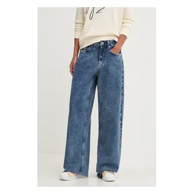 Džíny Karl Lagerfeld Jeans dámské, tmavomodrá barva, 246J1123