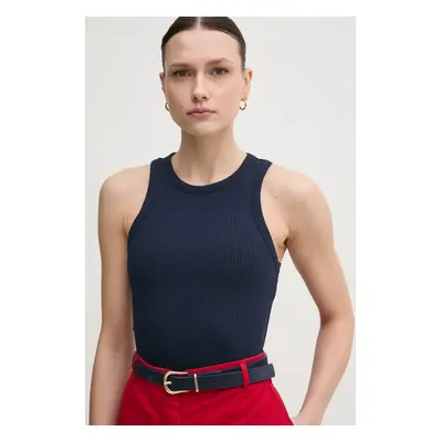 Top Tommy Hilfiger dámský, tmavomodrá barva, WW0WW38635