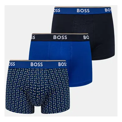 Boxerky BOSS 3-pack pánské, černá barva, 50531701