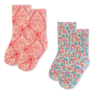 Dětské ponožky Konges Sløjd 2 PACK PRINTED SOCKS OCS 2-pack růžová barva, KS102757