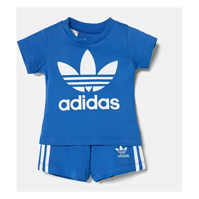 Dětská bavlněná souprava adidas Originals modrá barva, JC6581