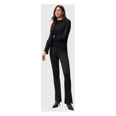 Kalhoty AllSaints RYLA dámské, černá barva, zvony, high waist, W025TC