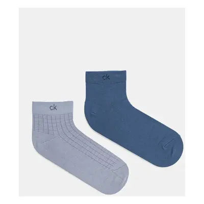 Ponožky Calvin Klein 2-pack pánské, modrá barva, 701231369