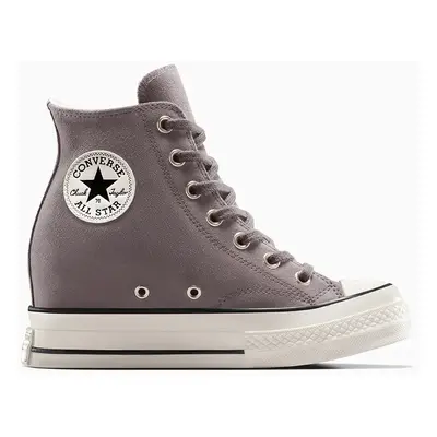 Semišové tenisky Converse Chuck 70 Wedge hnědá barva, A13834C