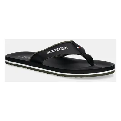 Žabky Tommy Hilfiger PADDED COMFORT HILFIGER B SANDAL pánské, černá barva, FM0FM05440