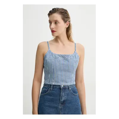 Džínový top Levi's JADINE DENIM CAMI TANK béžová barva, 001SD