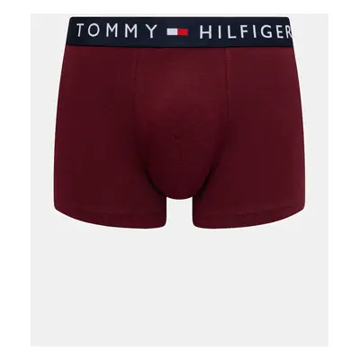 Boxerky Tommy Hilfiger pánské, vínová barva, UM0UM02836