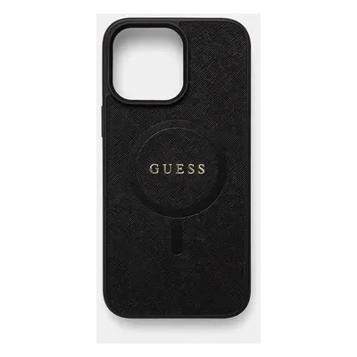 Obal na telefon Guess iPhone 16 Pro Max 6.9 černá barva, GUHMP16XPSAHMCK