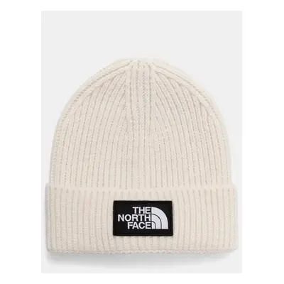 Čepice The North Face TNF Logo Box Cuffed Beanie béžová barva, NF0A3FJXQLI1