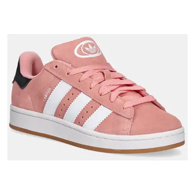 Semišové sneakers boty adidas Originals CAMPUS 00s růžová barva, JI0284