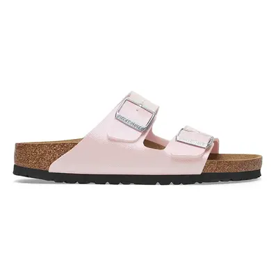 Pantofle Birkenstock Arizona Saffiano Iridescent dámské, růžová barva, 1029511