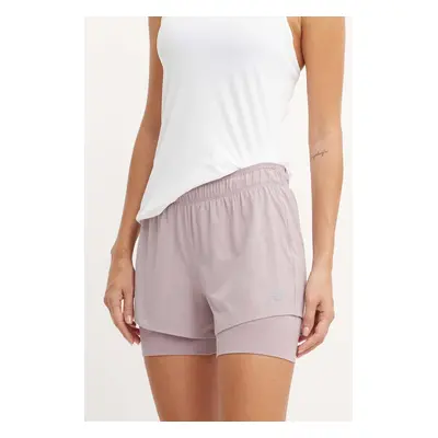 Běžecké šortky New Balance fialová barva, medium waist, WS41287ICW