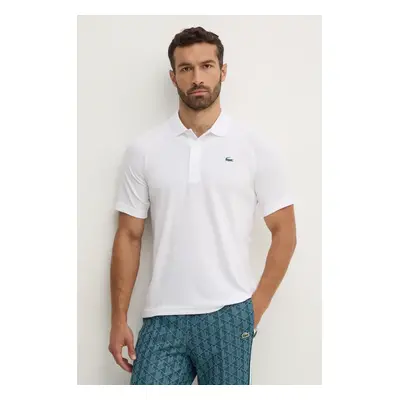 Polo tričko Lacoste bílá barva, DH3201