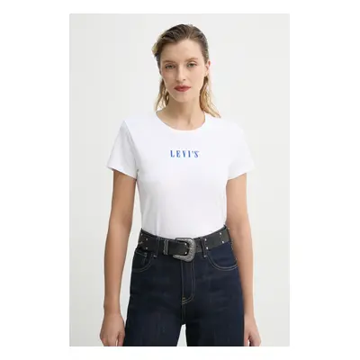 Bavlněné tričko Levi's THE PERFECT TEE bílá barva, 17369