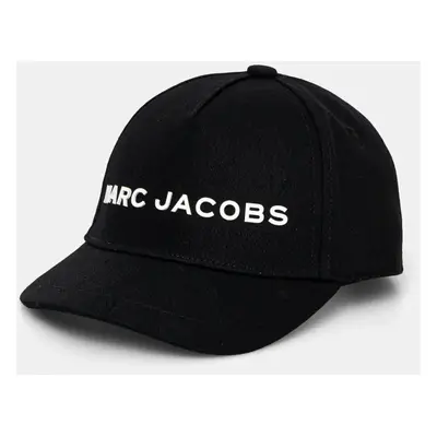 Dětská bavlněná kšiltovka Marc Jacobs černá barva, s aplikací, W60410