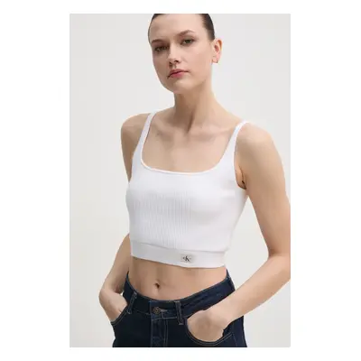 Top Calvin Klein Jeans bílá barva, J20J225227