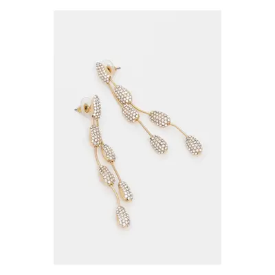 Náušnice Lauren Ralph Lauren PE PAVE PEAR LINEAR 14G00786