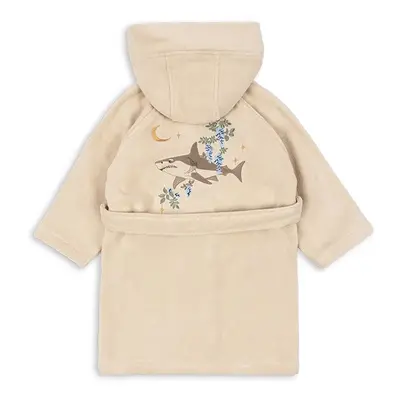 Dětský bavlněný župan Konges Sløjd TERRY BATHROBE EMBROIDERY GOTS béžová barva, KS102808