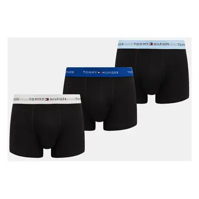 Boxerky Tommy Hilfiger 3-pack pánské, modrá barva, UM0UM02763