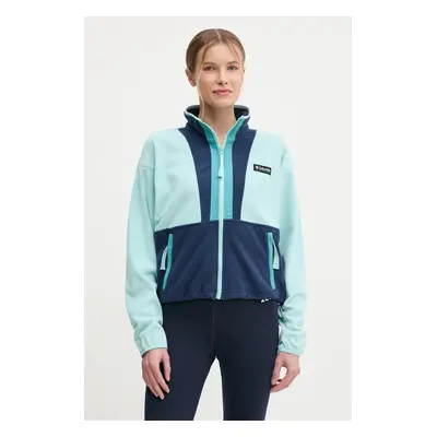 Fleecová mikina Columbia Backbowl II FZ Fleece tyrkysová barva, 2092163