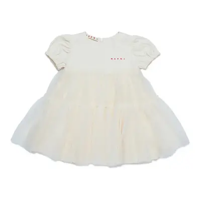 Dětské bavlněné šaty Marni MD294B DRESS béžová barva, mini, M01439