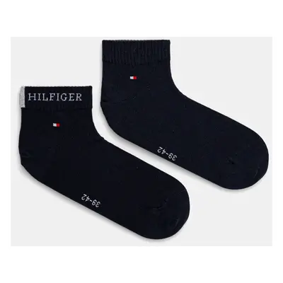 Ponožky Tommy Hilfiger 2-pack pánské, tmavomodrá barva, 701232466