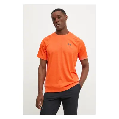 Tréninkové tričko Under Armour Tech Textured oranžová barva, 1382796