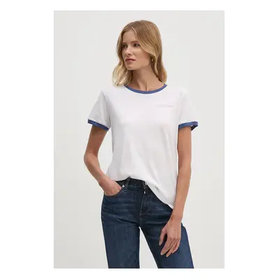 Bavlněné tričko Pepe Jeans ELISE bílá barva, PL505878