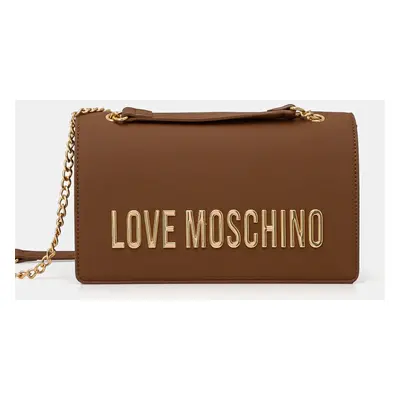 Kabelka Love Moschino hnědá barva, JC4192PP1