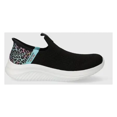 Dětské sneakers boty Skechers ULTRA FLEX 3.0 COLORY WILD černá barva