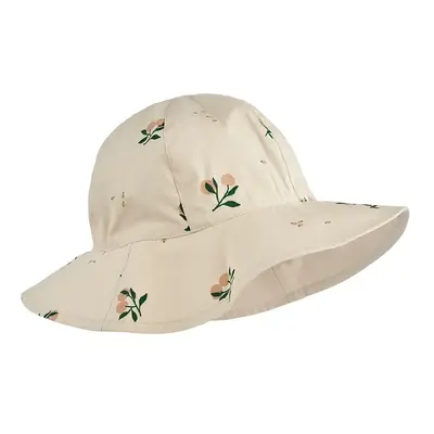 Dětský oboustranný klobouk Liewood Amelia Reversible Sun Hat béžová barva