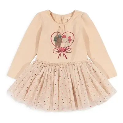 Dívčí šaty Konges Sløjd FAIRY BALLERINA DRESS béžová barva, mini, KS102721