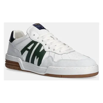 Kožené sneakers boty Aeronautica Militare SC300UXPL212 bílá barva, SC300UXPL212