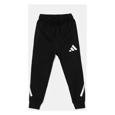 Dětské tepláky adidas černá barva, s potiskem, JD0006