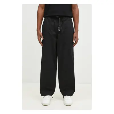 Kalhoty Butter Goods TRS Pant pánské, černá barva, jednoduché, BG243722