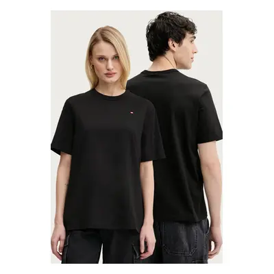 Bavlněné tričko Diesel T-ADJUST-MICRODIV T-SHIRT černá barva, s aplikací, A14931.0NIAX