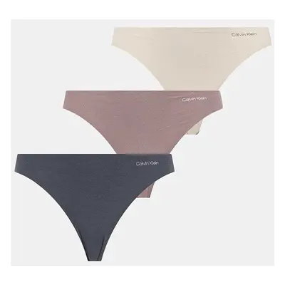 Kalhotky Calvin Klein Underwear 3-pack béžová barva, 000QD5200E